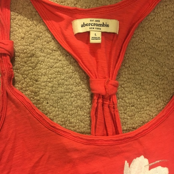 abercrombie coral racer back floral tank sz L - Picture 3 of 4